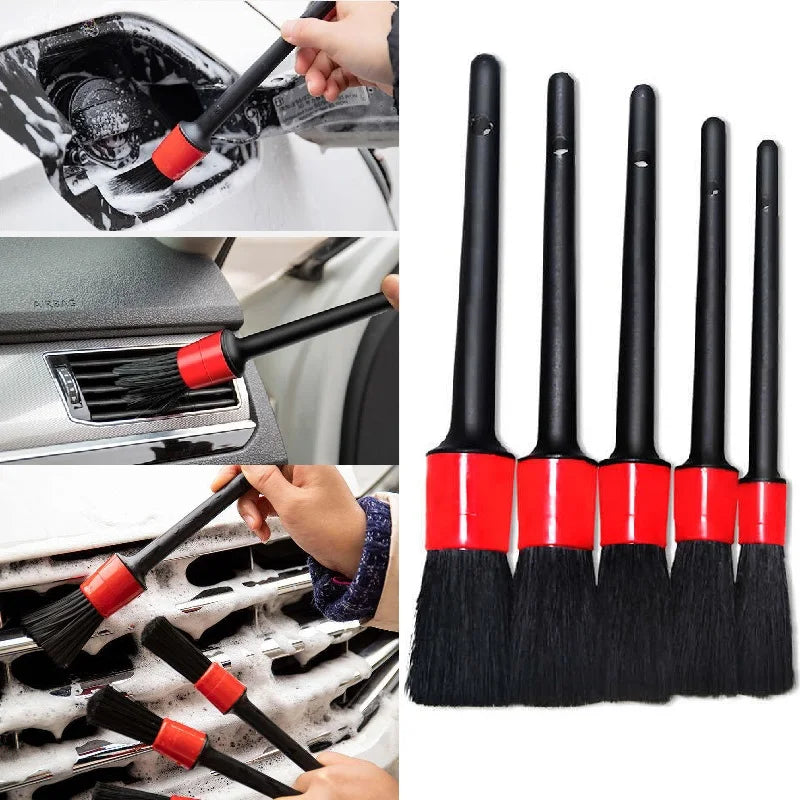 1pcs/5pcs Detailing Brush Set Car Brushes Car Detailing Brush For Car Cleaning Detailing Brush Dashboard Air Outlet Wheel Brush