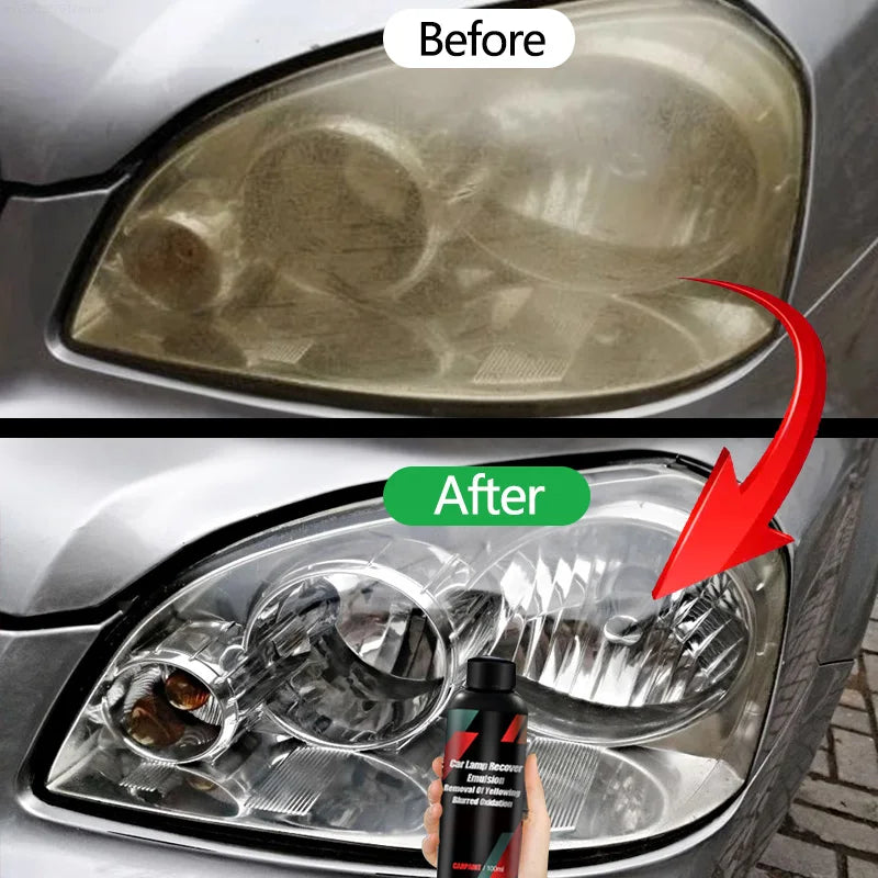 Car Headlight Polishing Agent Scratch Remover Repair Fluid Headlight Renewal Polish And Maintenance Liquid Kit Auto Accessories