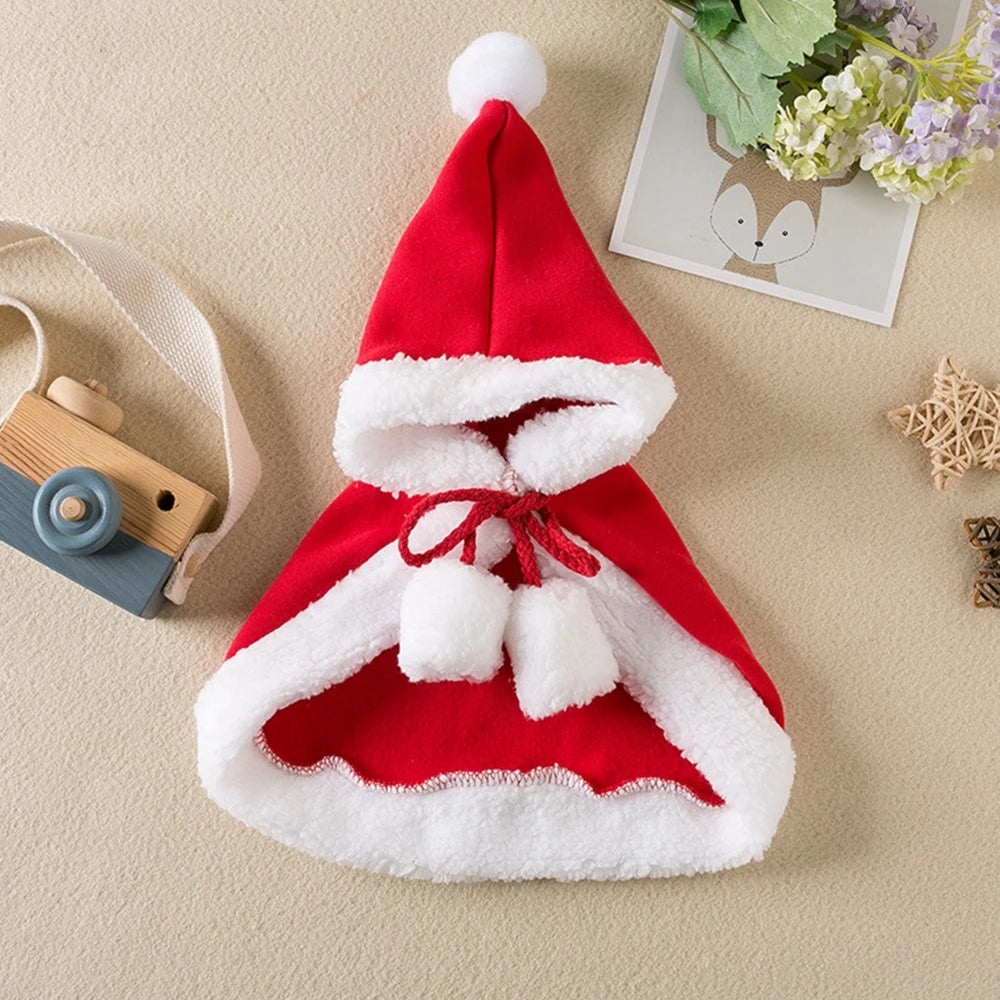 Cat Costume Santa Cosplay Funny Transformed Cat/Dog Pet Christmas Cape Red Holiday Clothing Pet Supplies Dogs Accessories