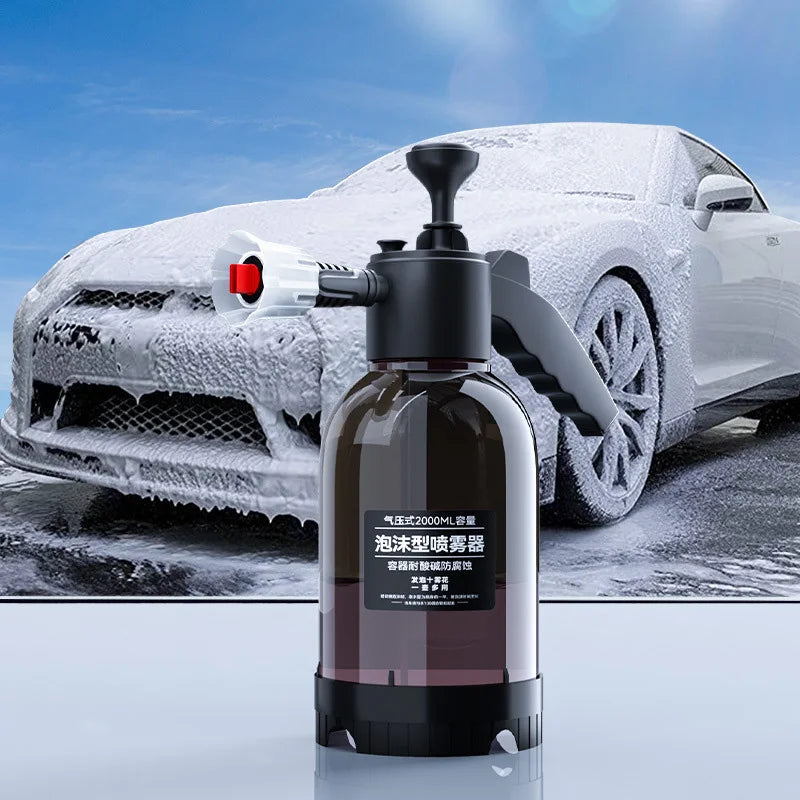 SEAMETAL Car Wash Foam Sprayer 2L Hand Pump Pneumatic Foam Cannon Snow Foam Car Wash Spray Bottle for Car Home Cleaning Tools